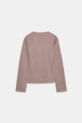 Brooch-Embellished Top