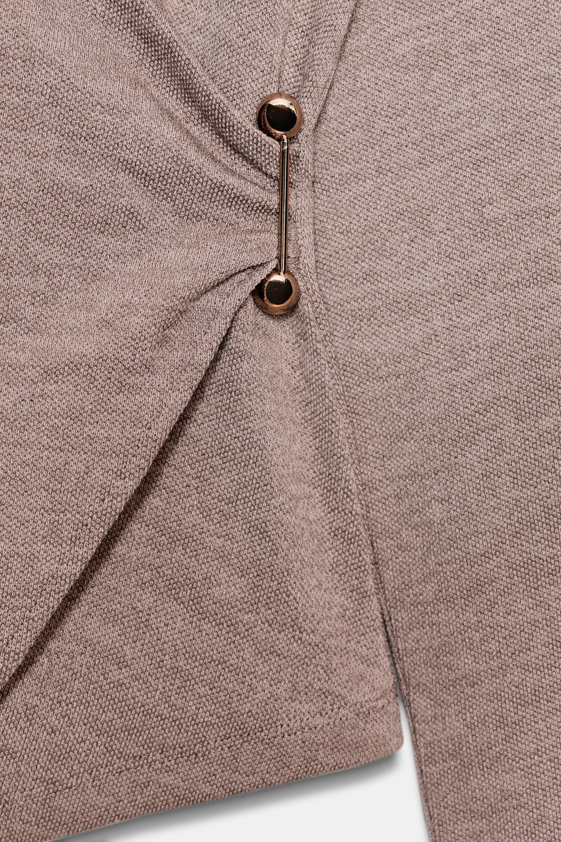 Brooch-Embellished Top