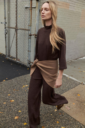 High-Neck Piqué Shirt