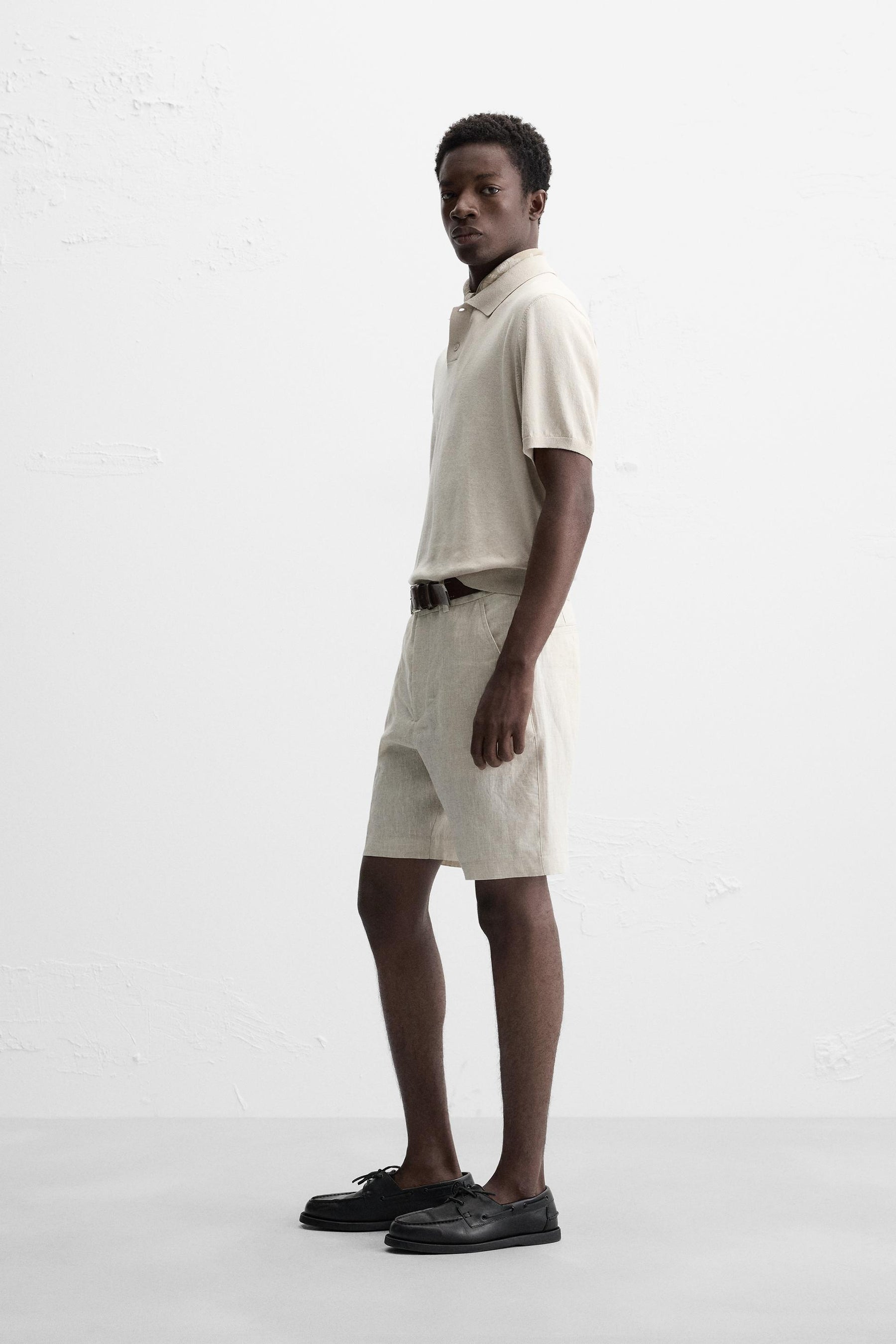 LINEN/COTTON BERMUDA SHORTS - Image 4