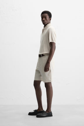 LINEN/COTTON BERMUDA SHORTS - Image 4