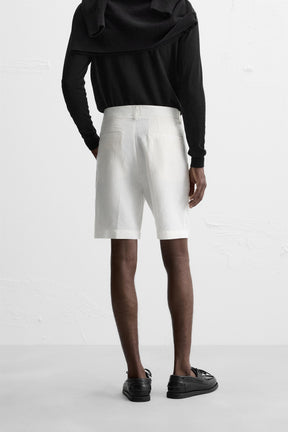 LINEN/COTTON BERMUDA SHORTS - Image 3