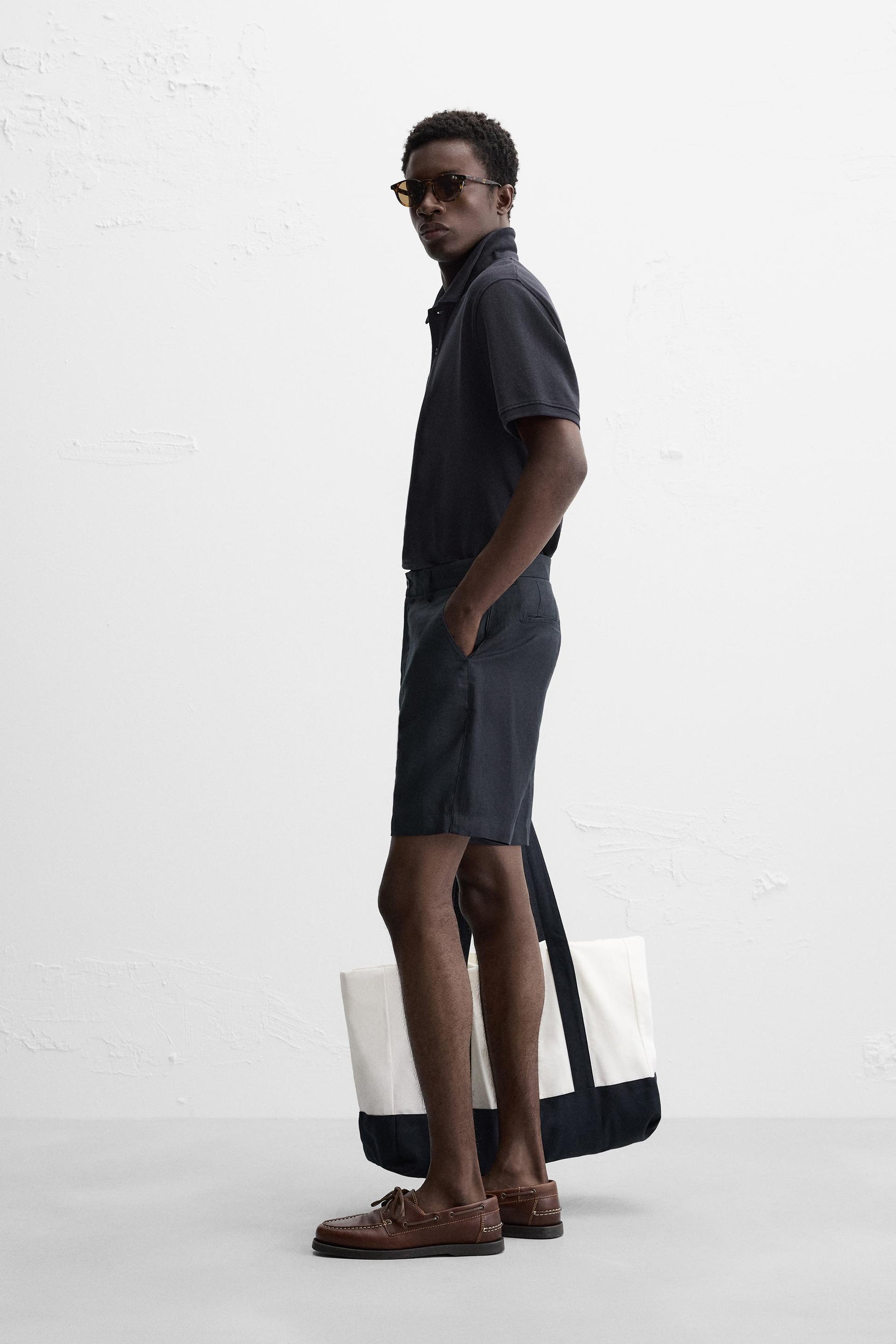 LINEN/COTTON BERMUDA SHORTS - Image 4