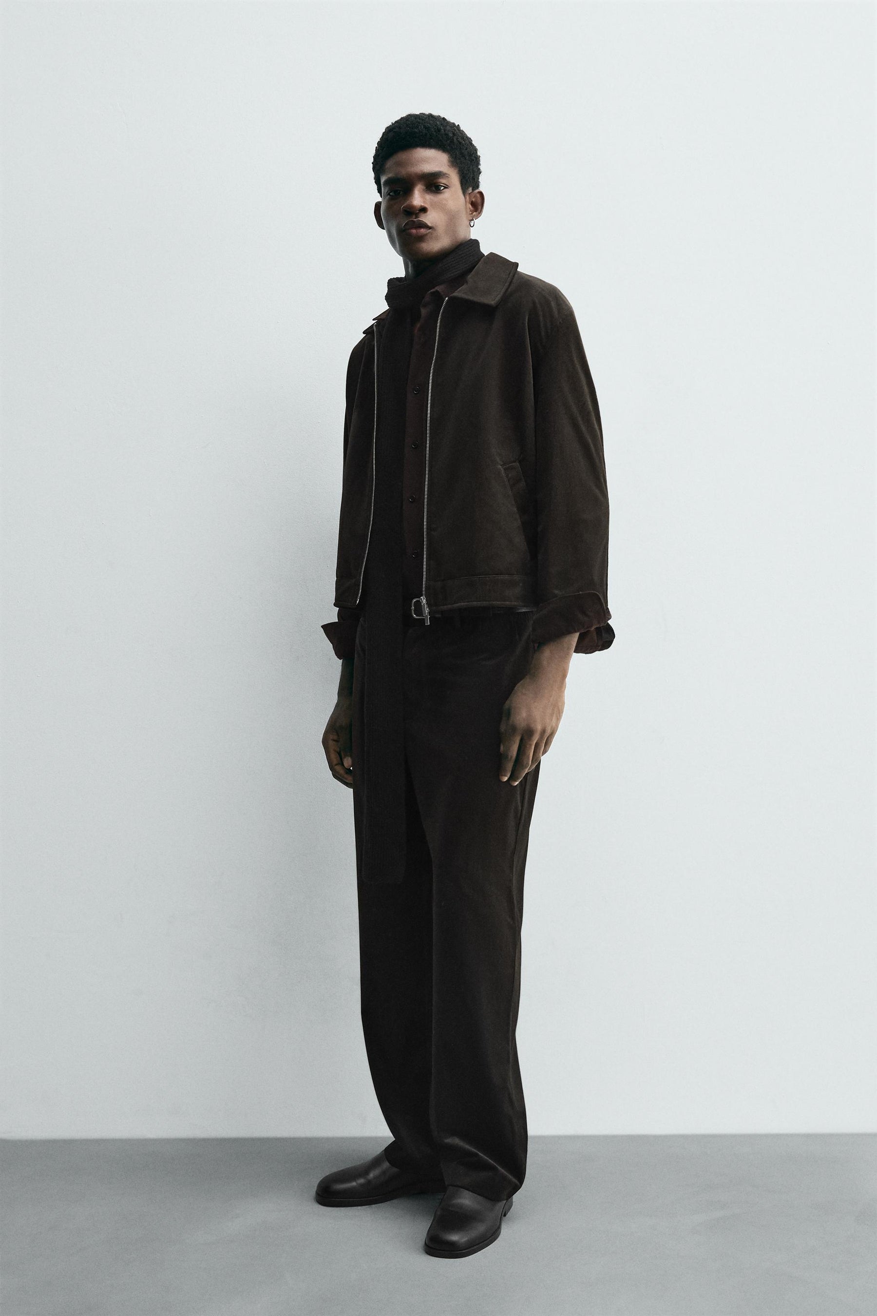 TEXTURED VELVET OVERSHIRT - Image 4