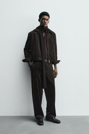 TEXTURED VELVET OVERSHIRT - Image 1