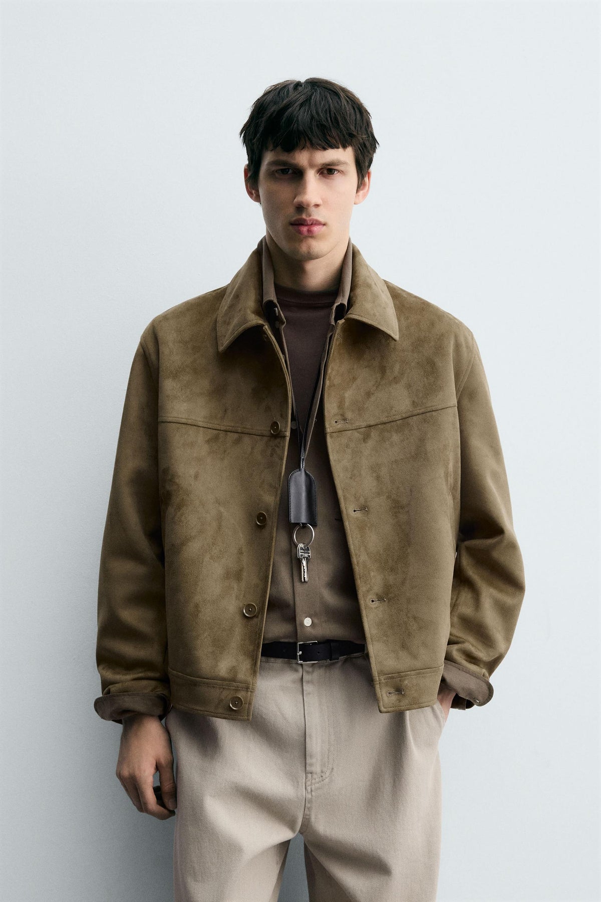 FAUX SUEDE REGULAR FIT JACKET - Image 2