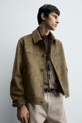 FAUX SUEDE REGULAR FIT JACKET - Image 6