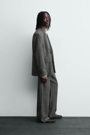 Herringbone Wool Trousers