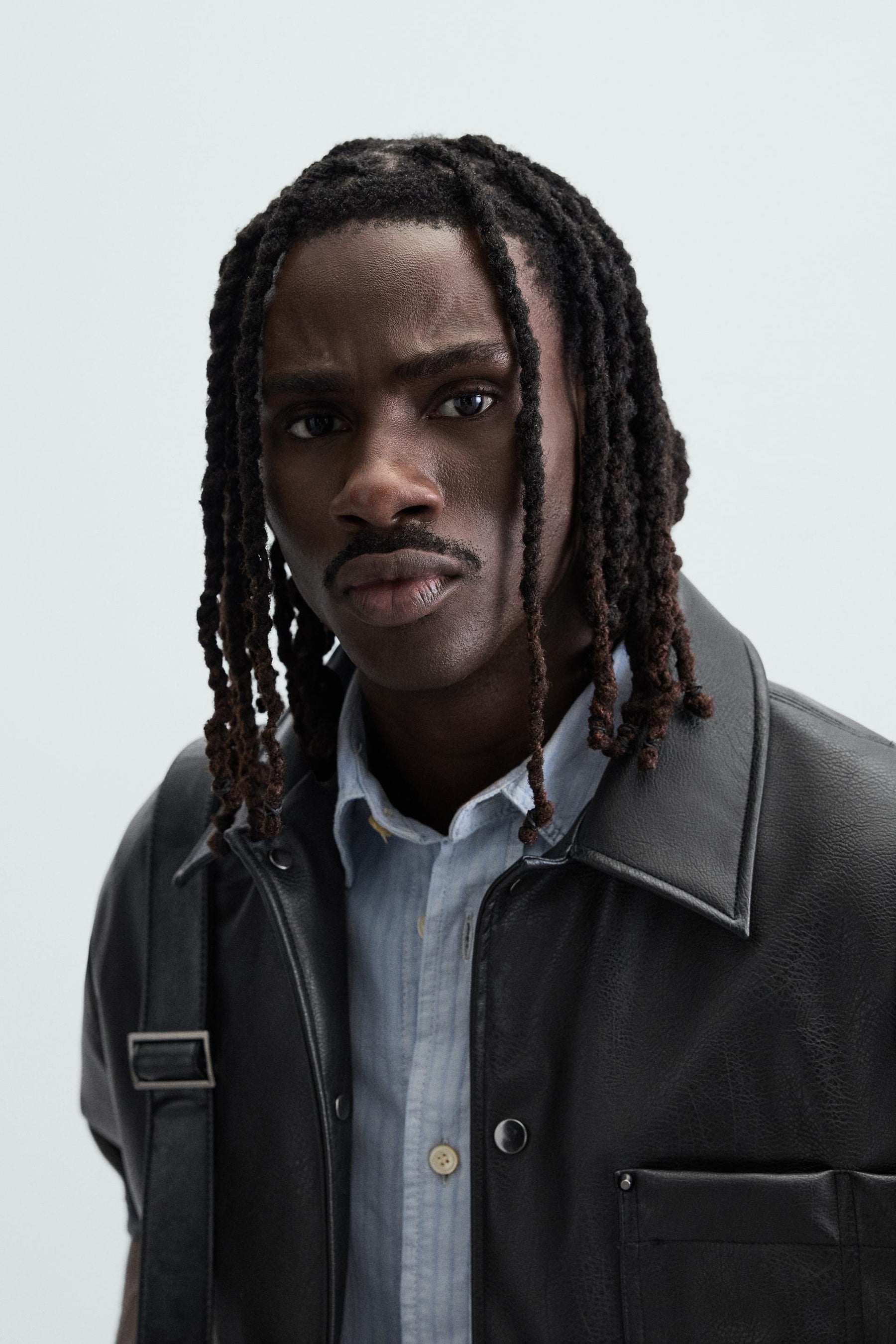 LEATHER EFFECT OVERSHIRT - Image 6