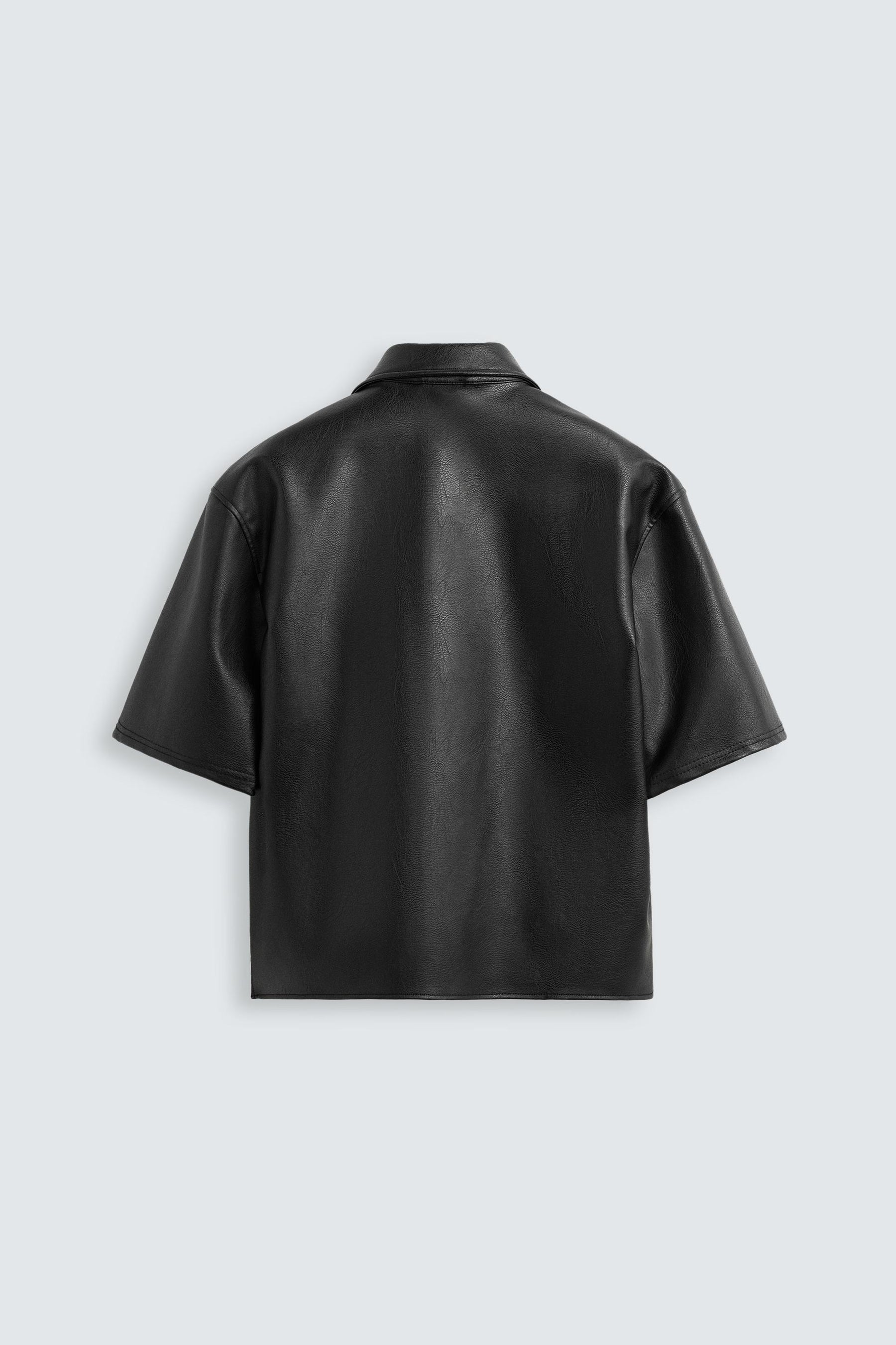 LEATHER EFFECT OVERSHIRT - Image 7