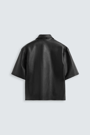 LEATHER EFFECT OVERSHIRT - Image 7