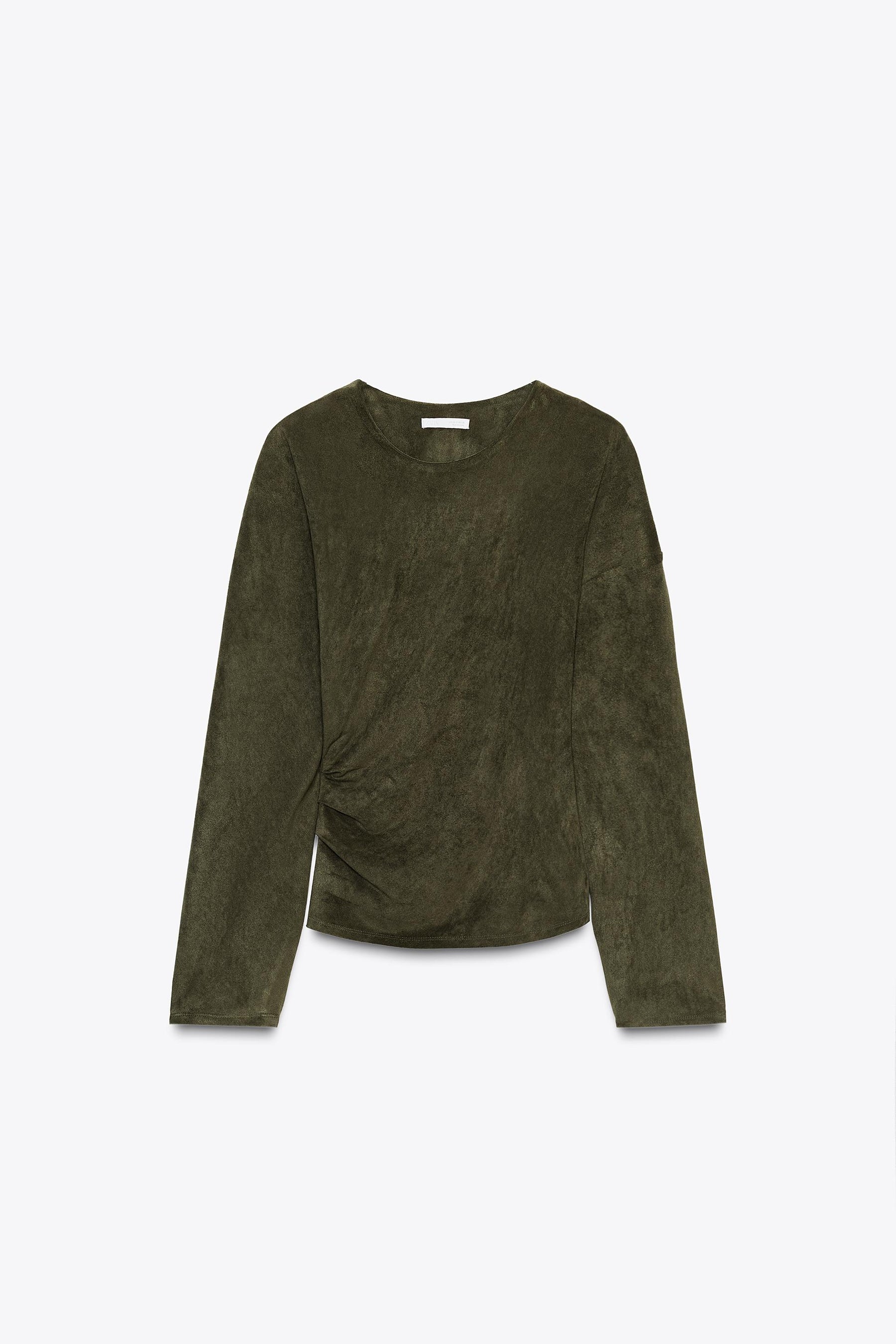 FAUX SUEDE TOP