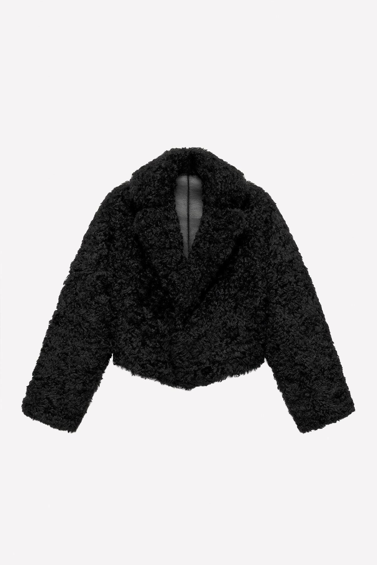 Reversible leather effect jacket