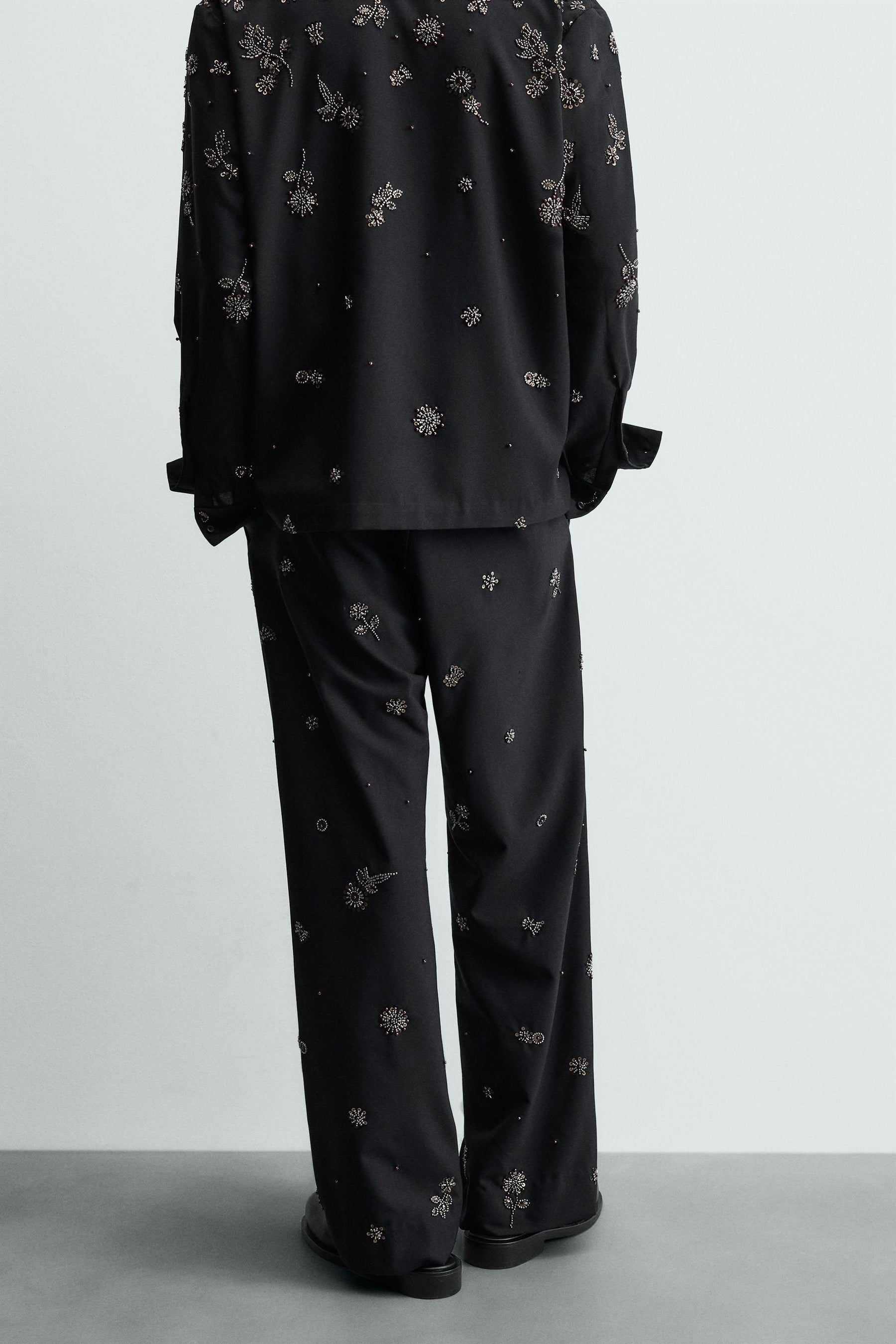 Sequin Relaxed Trousers