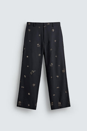 Sequin Relaxed Trousers