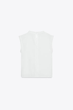 Sleeveless Ladder Stitch Blouse