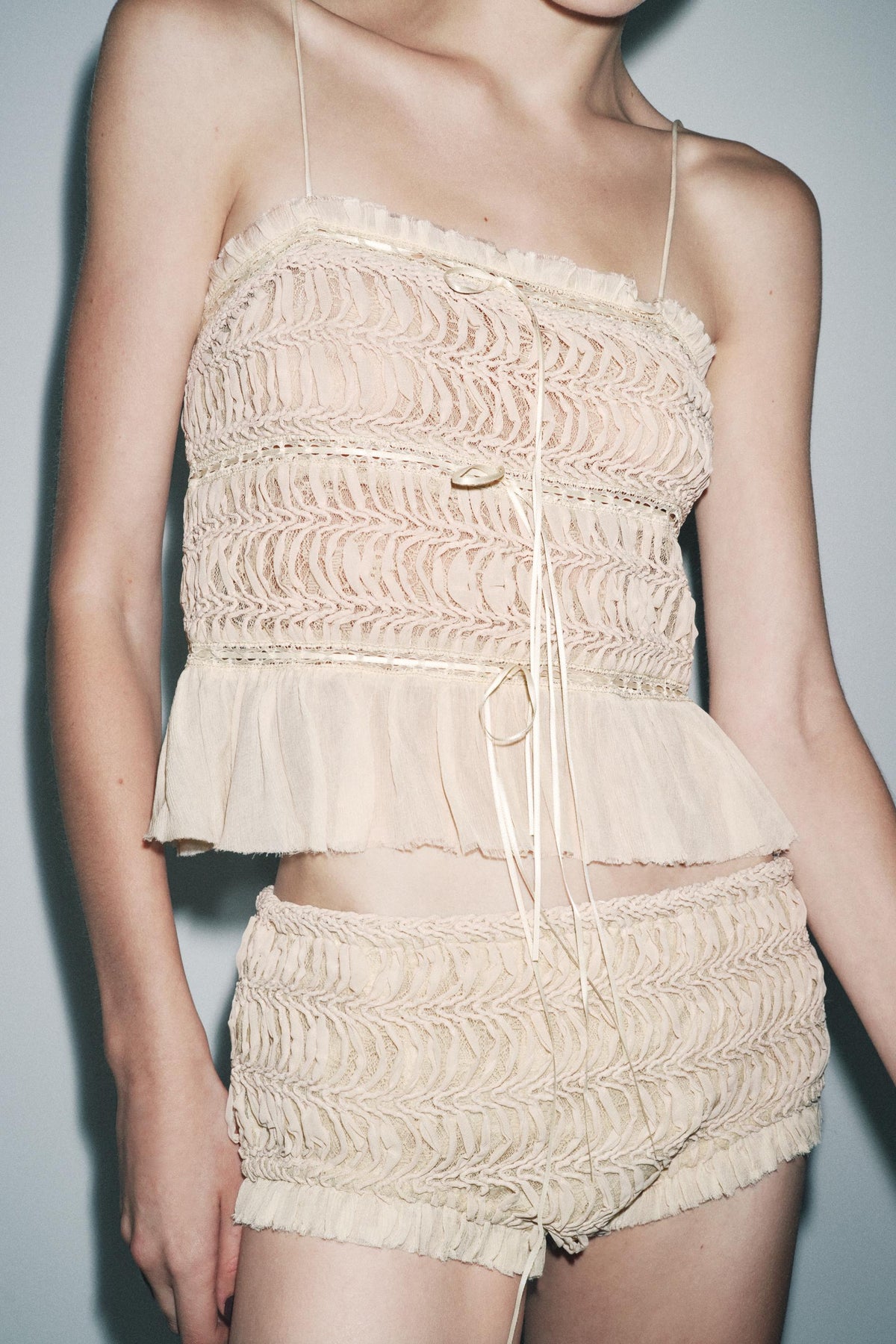 Textured Contrast Fashion Top