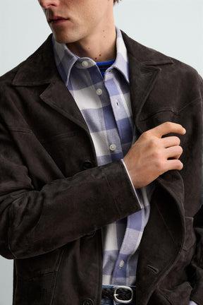 Faux Suede Overshirt