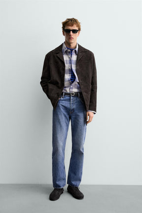 SUEDE LEATHER OVERSHIRT AARON LEVINE X - Image 1