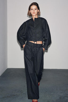 Puff Denim Bomber Jacket