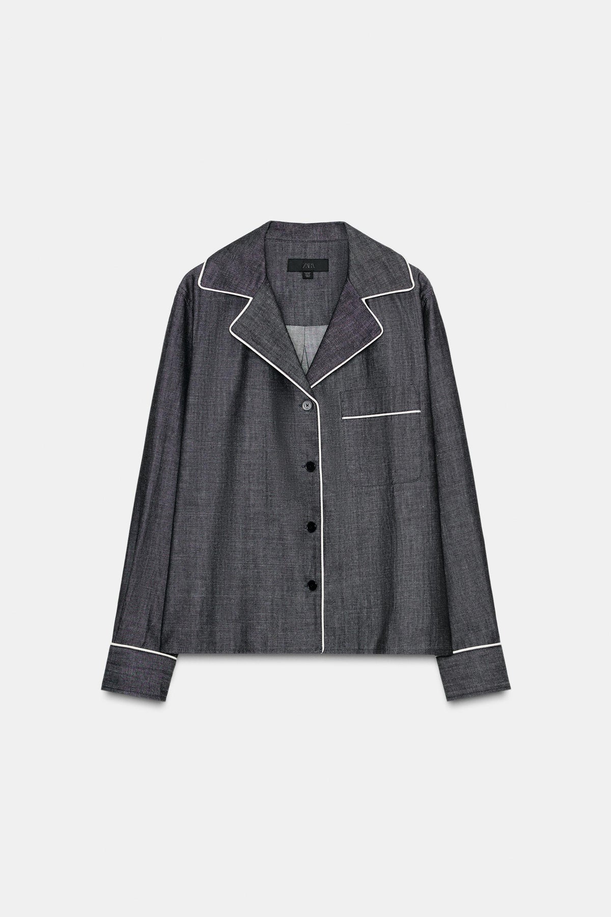 Denim Shirt with Trims