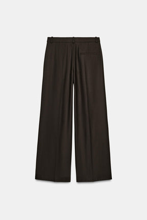 Wide-Leg Trousers with Pleats