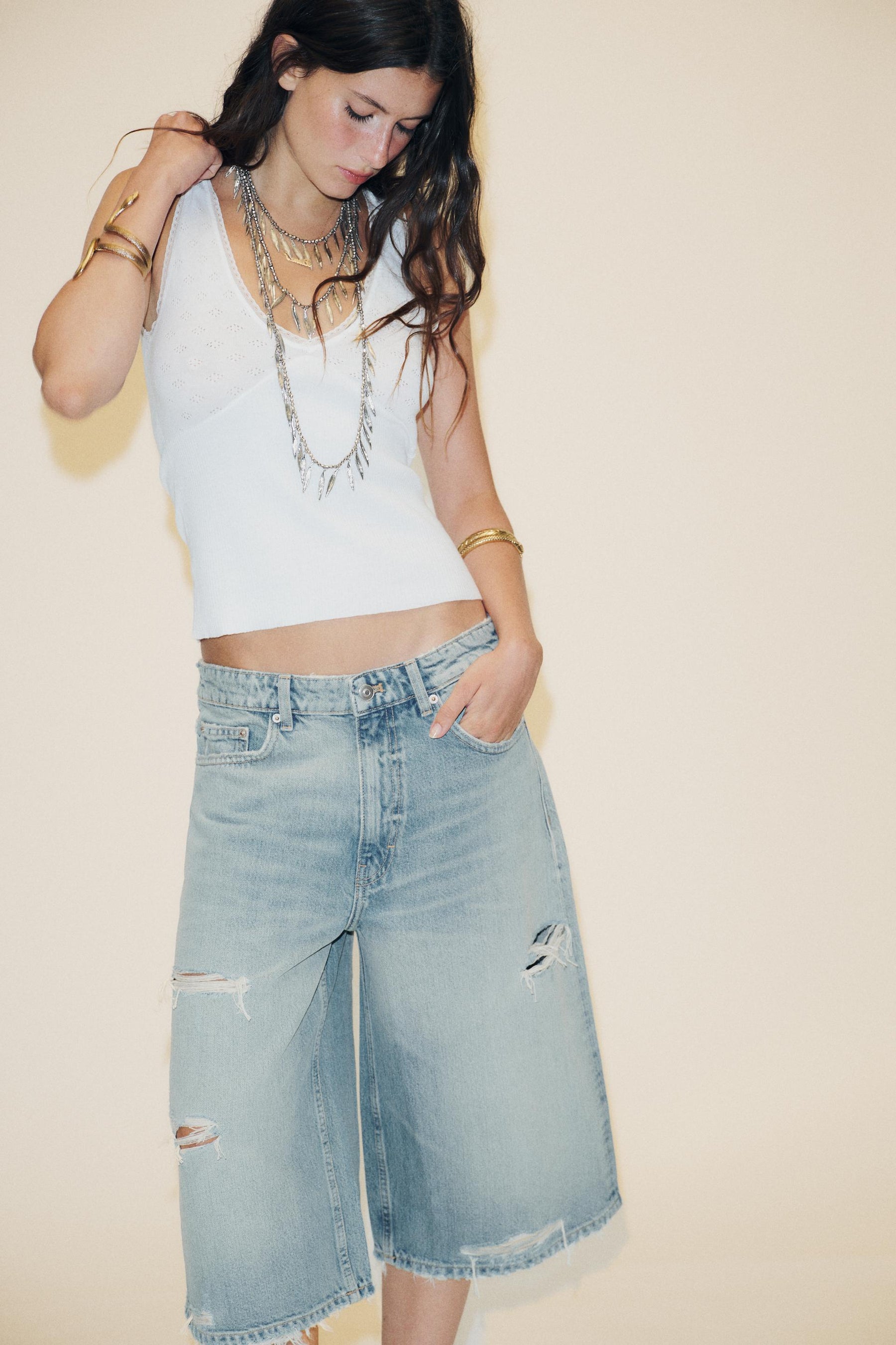 Baggy Denim Bermuda Jorts