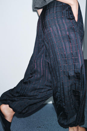 Checked Balloon Trousers