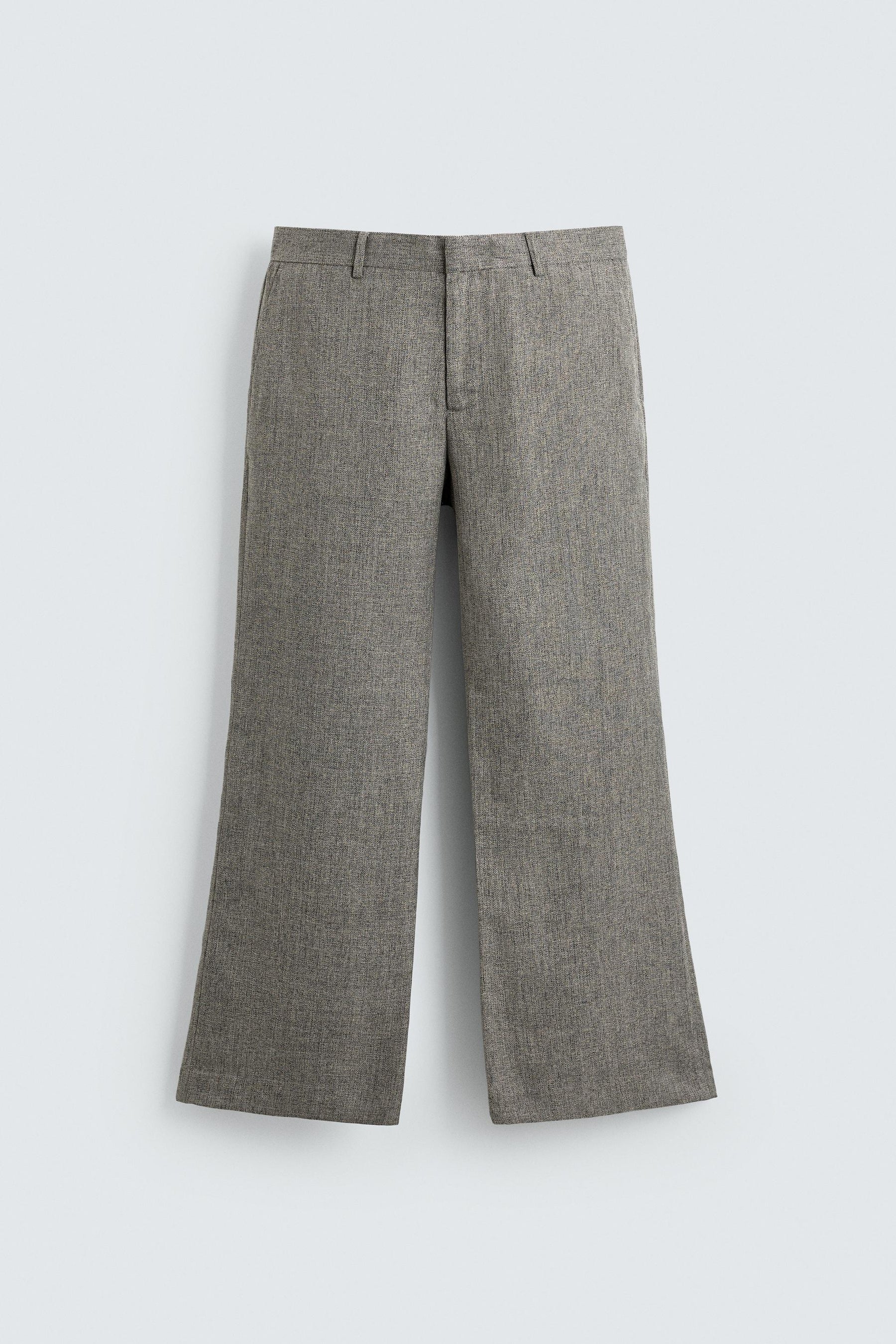 TEXTURED FLARE FIT TROUSERS - Image 8