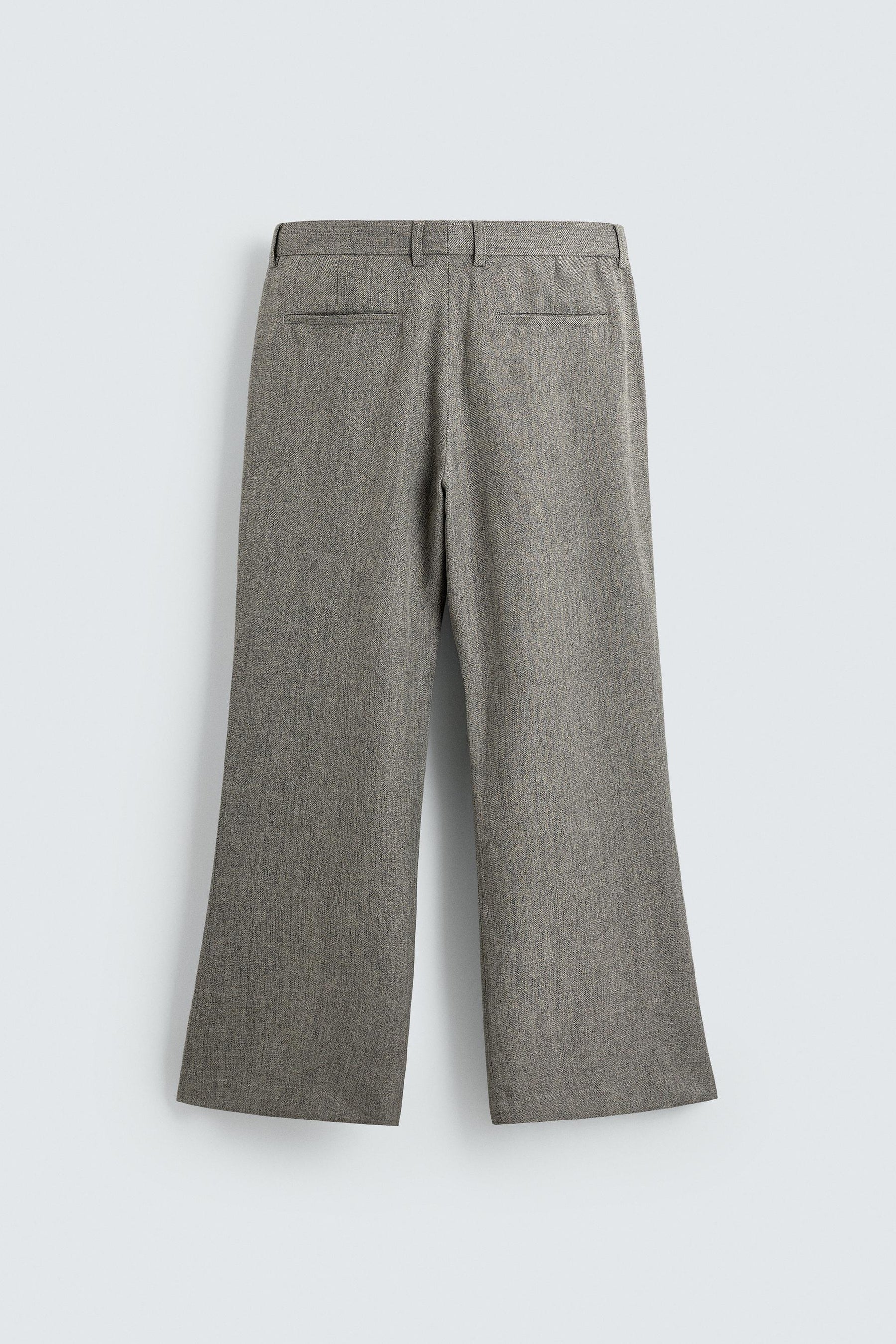 TEXTURED FLARE FIT TROUSERS - Image 9