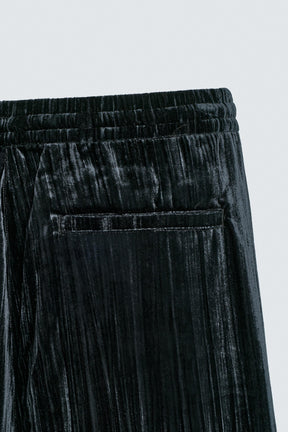 PLEATED VELVET TROUSERS - Image 9