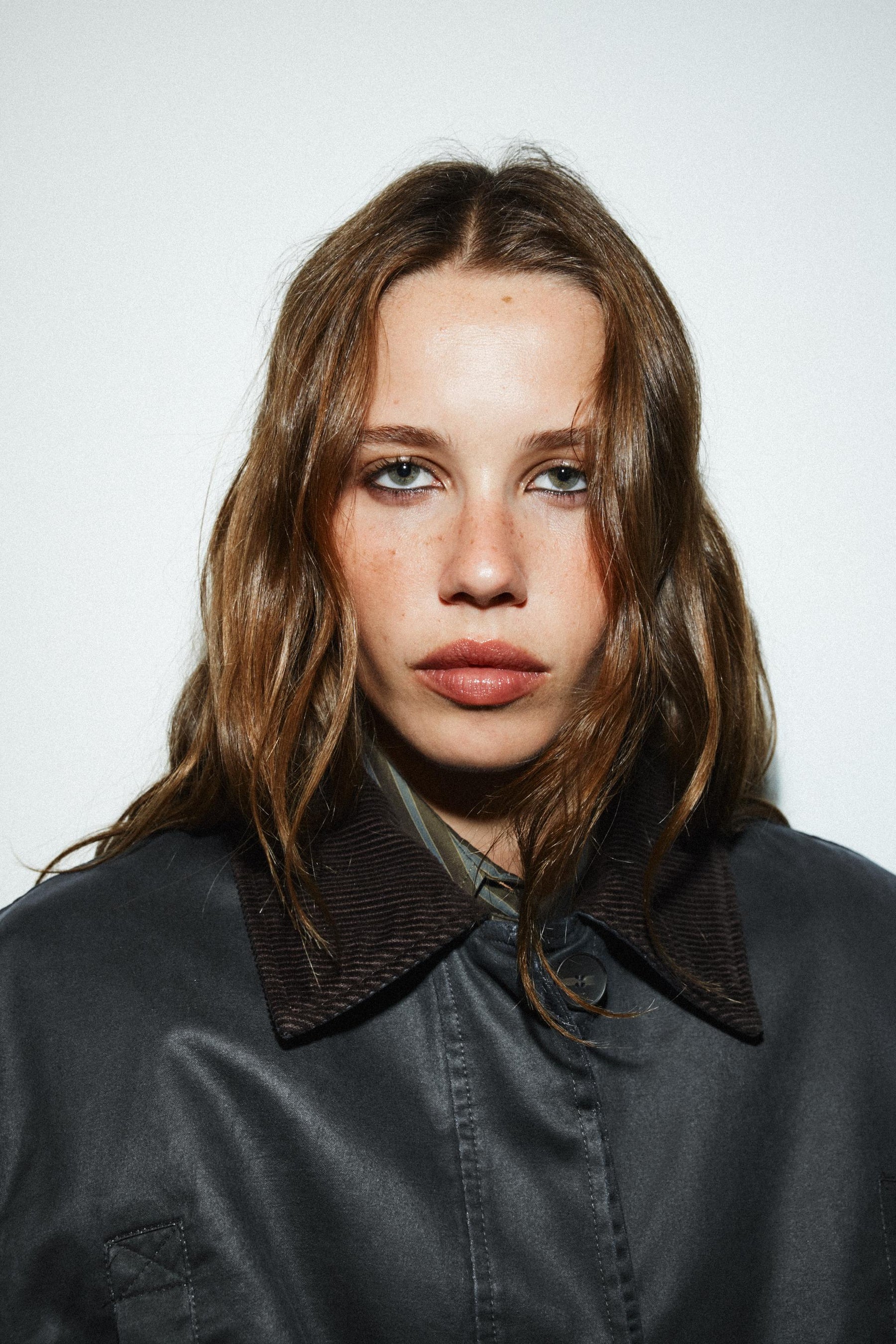 WAXED JACKET WITH CORDUROY