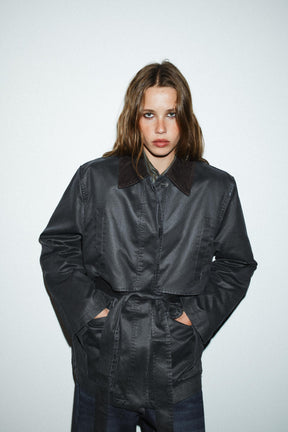 WAXED JACKET WITH CORDUROY COLLAR - Image 4