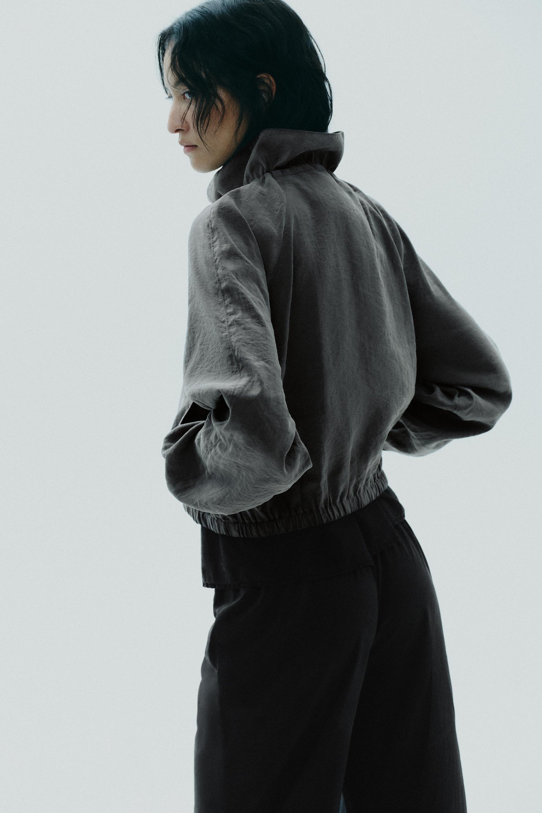 Fleece-Lined Sweatshirt Jacket