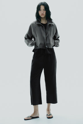 Fleece-Lined Sweatshirt Jacket