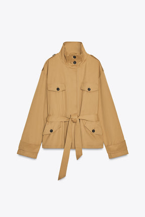 SHORT TRENCH COAT - Image 4