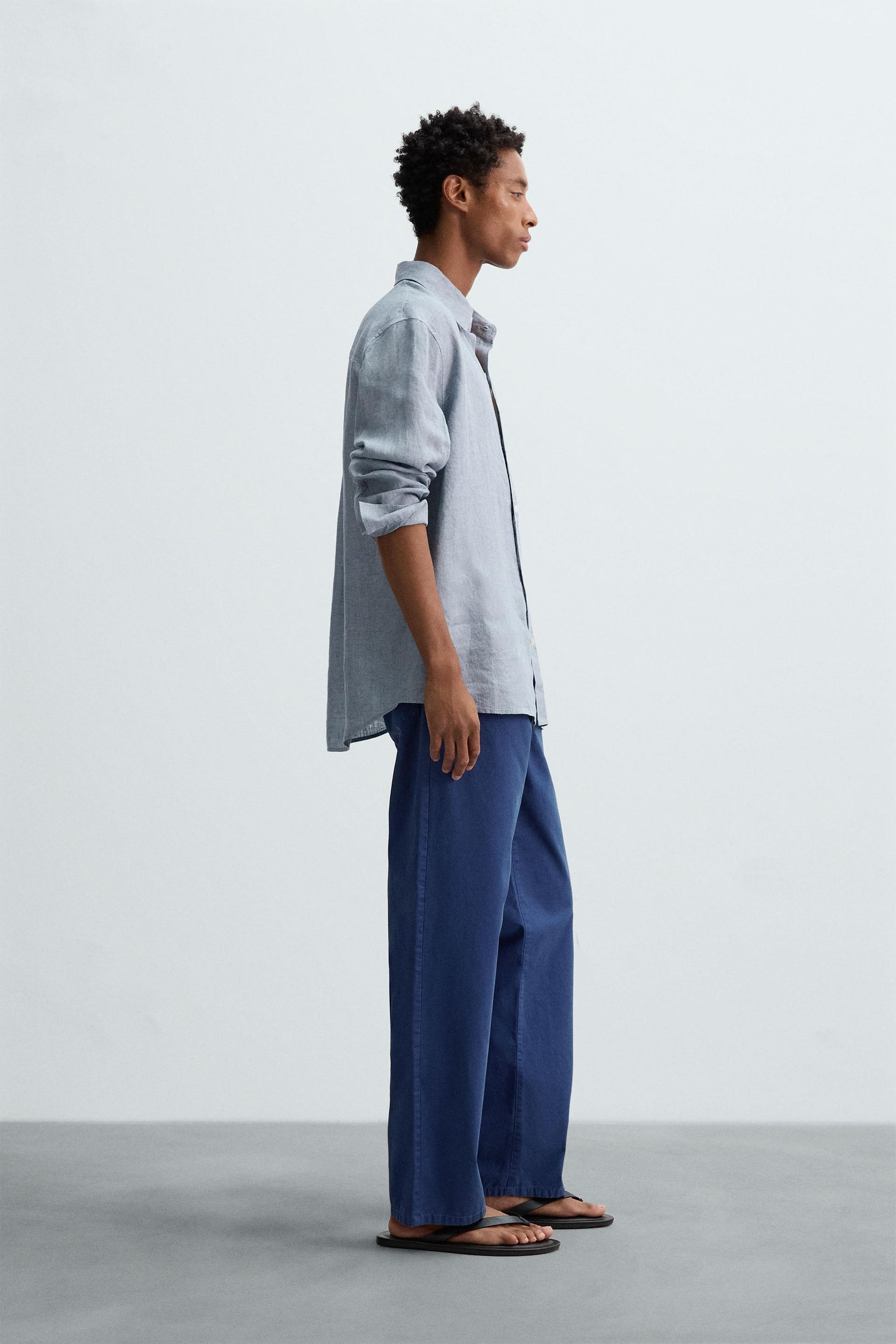 RELAXED FIT 100% LINEN SHIRT - Image 4