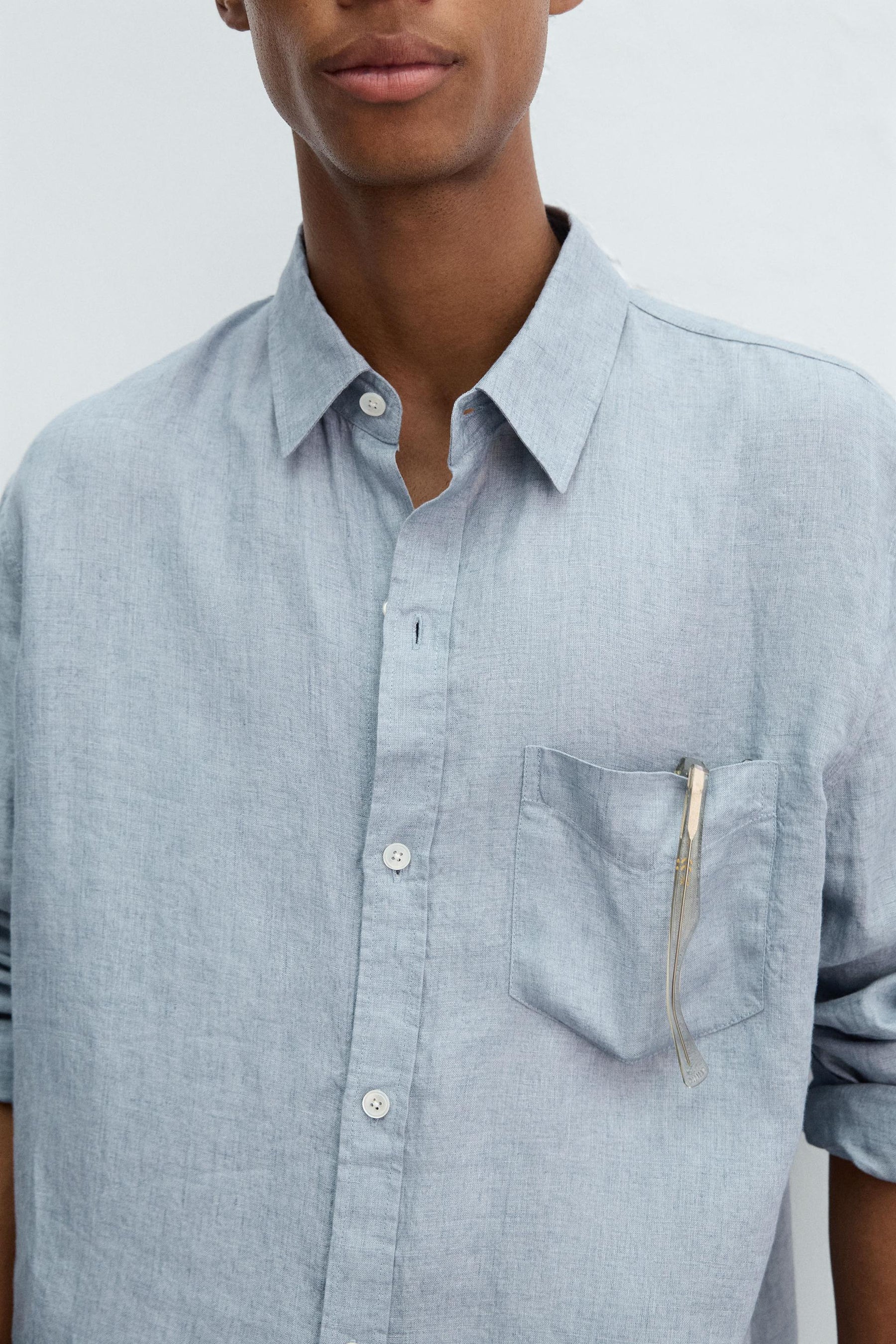 RELAXED FIT 100% LINEN SHIRT - Image 6