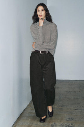 Striped Wide-Leg Trousers