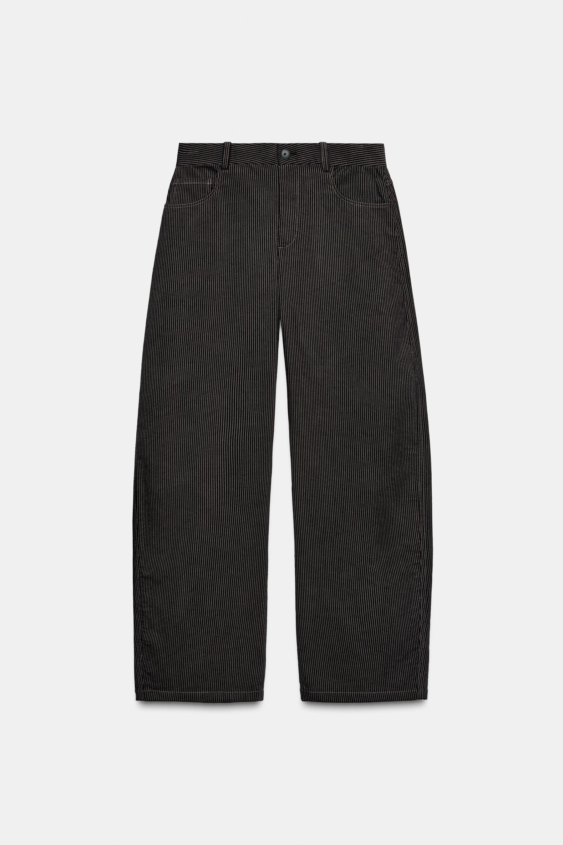 Striped Wide-Leg Trousers