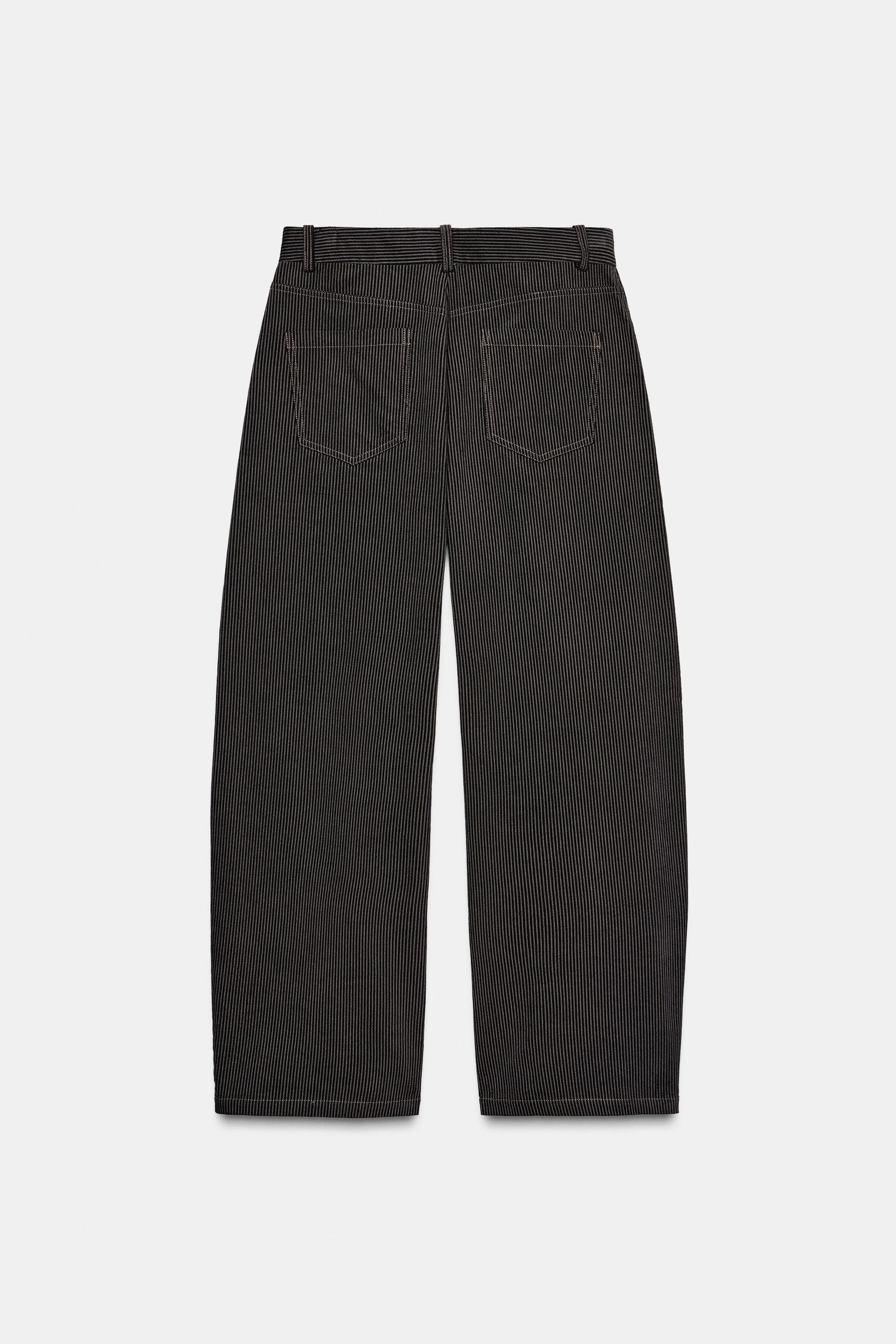 Striped Wide-Leg Trousers