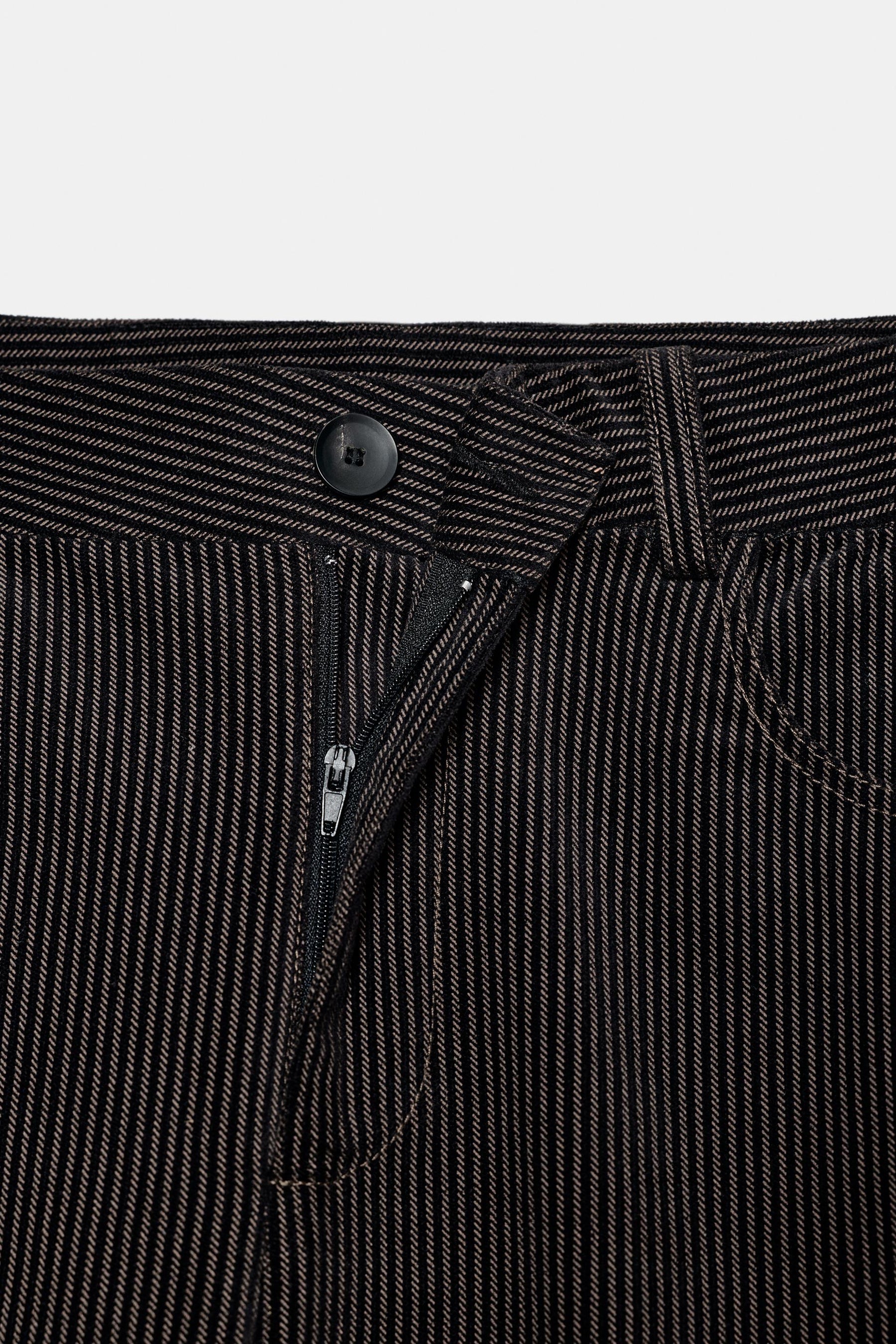 Striped Wide-Leg Trousers