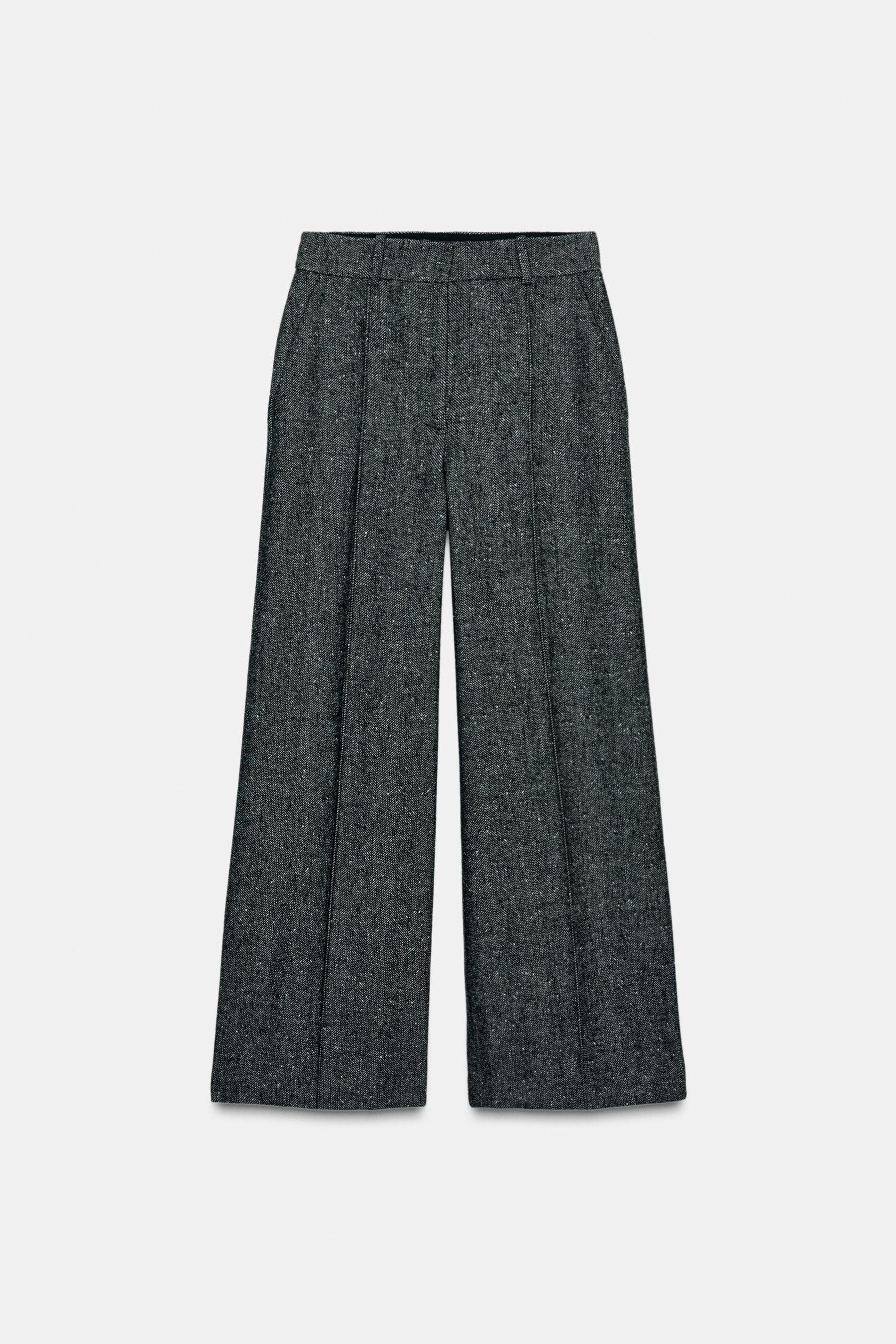 Wool Straight Trousers