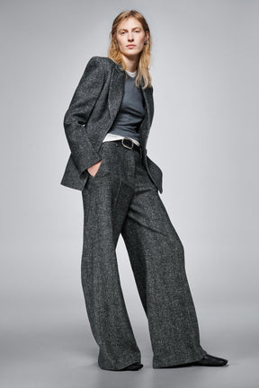 Wool Straight Trousers
