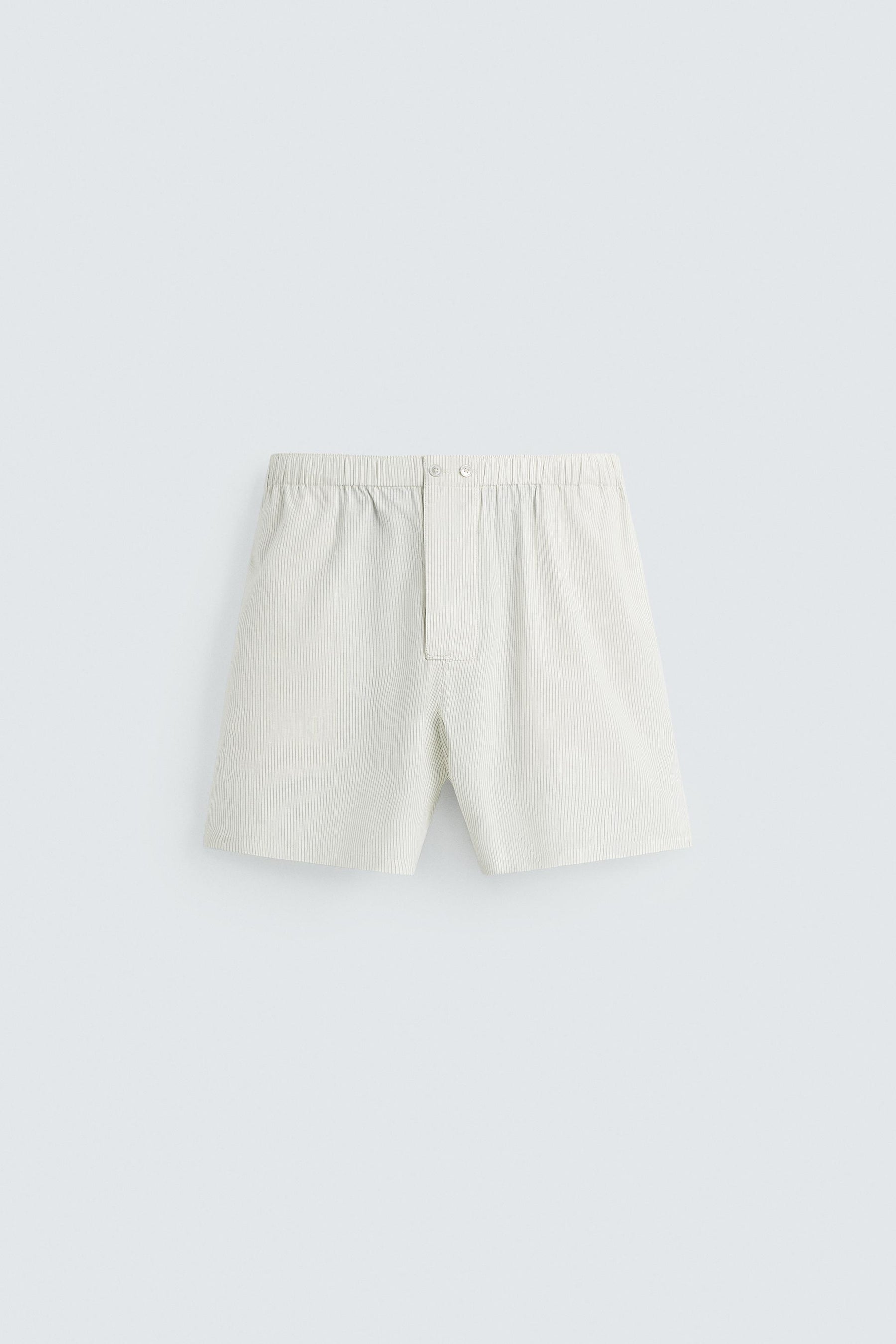 COTTON-HEMP STRIPED BERMUDA SHORTS - Image 6