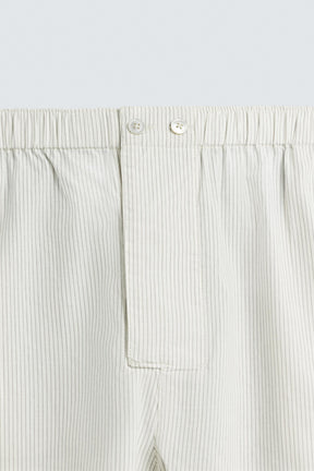 COTTON-HEMP STRIPED BERMUDA SHORTS - Image 8