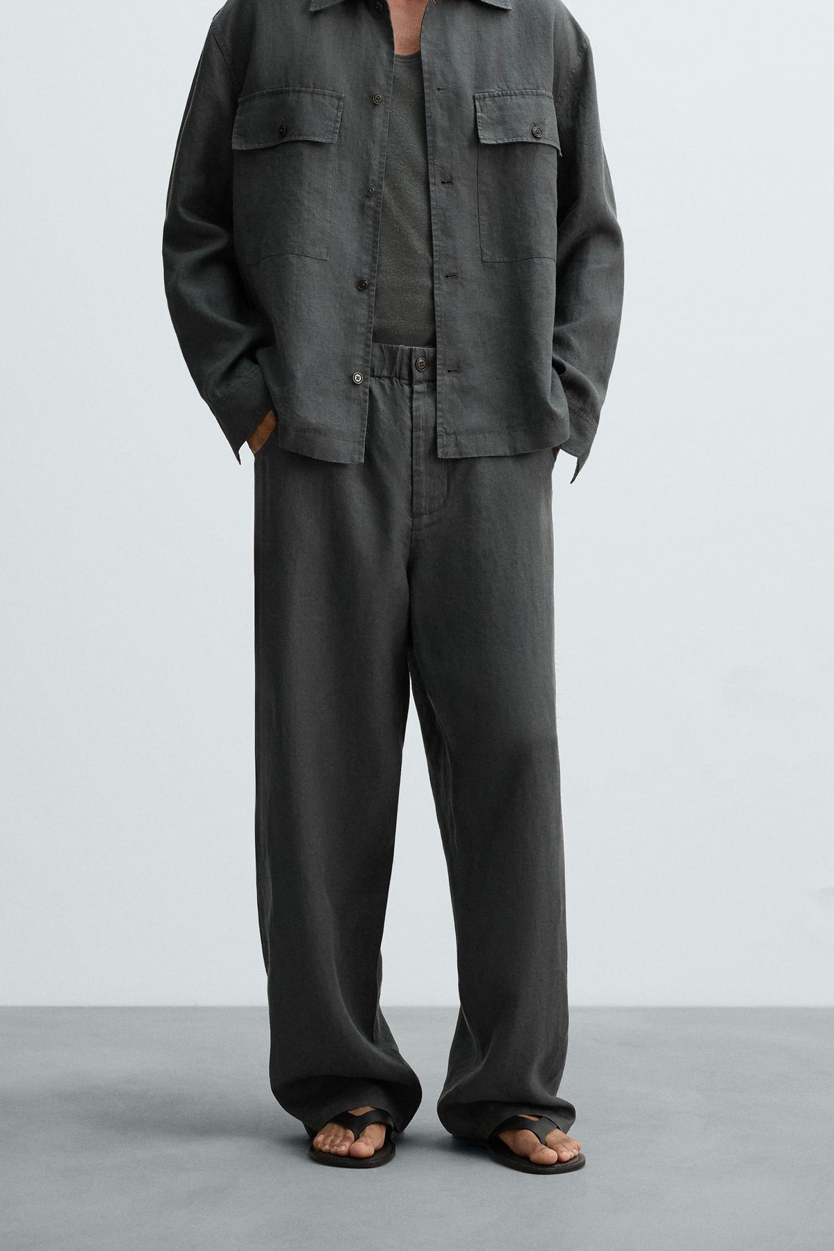 100% HEMP RELAXED FIT TROUSERS - Image 2