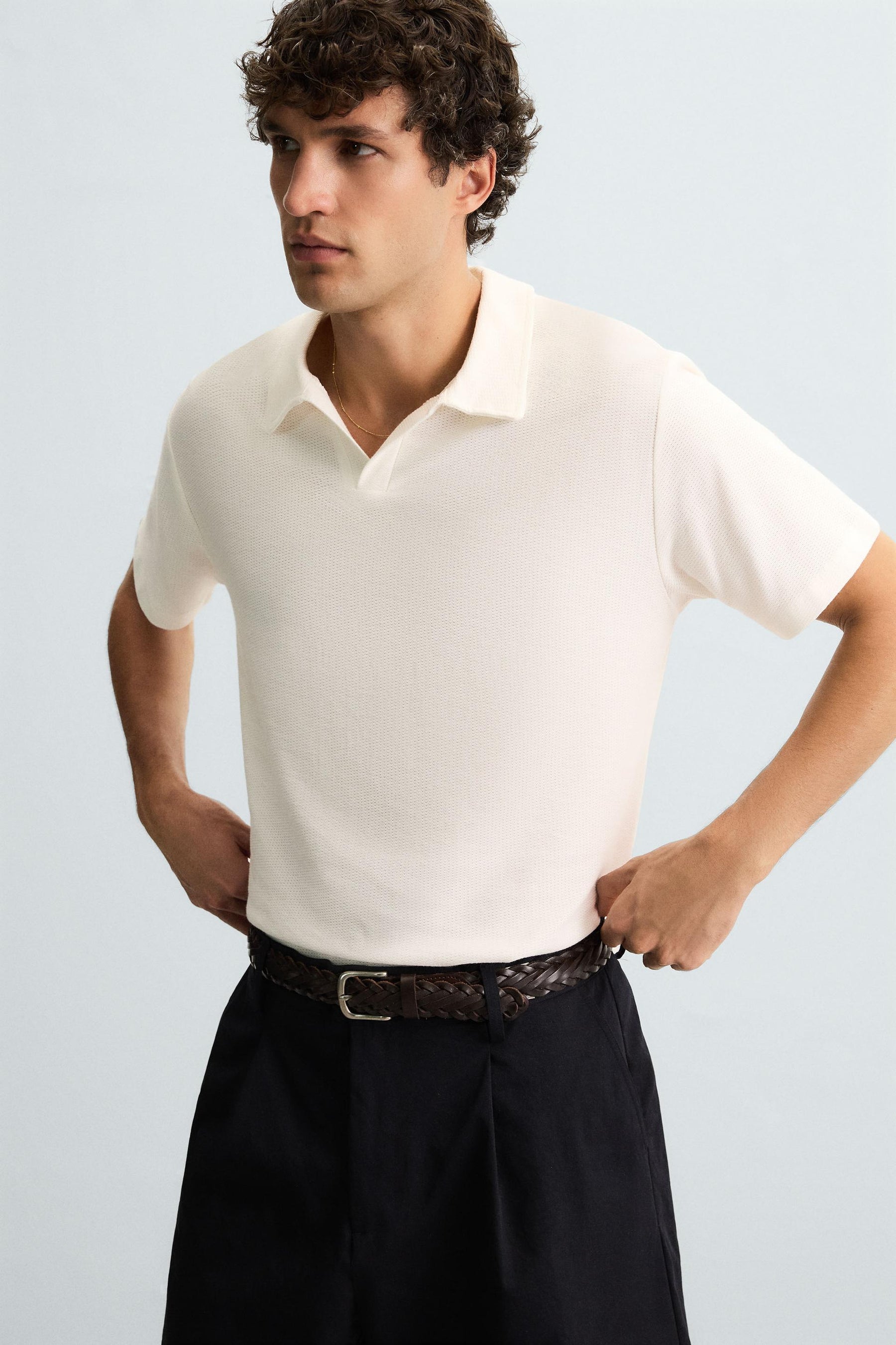 TEXTURED POLO SHIRT - Image 5