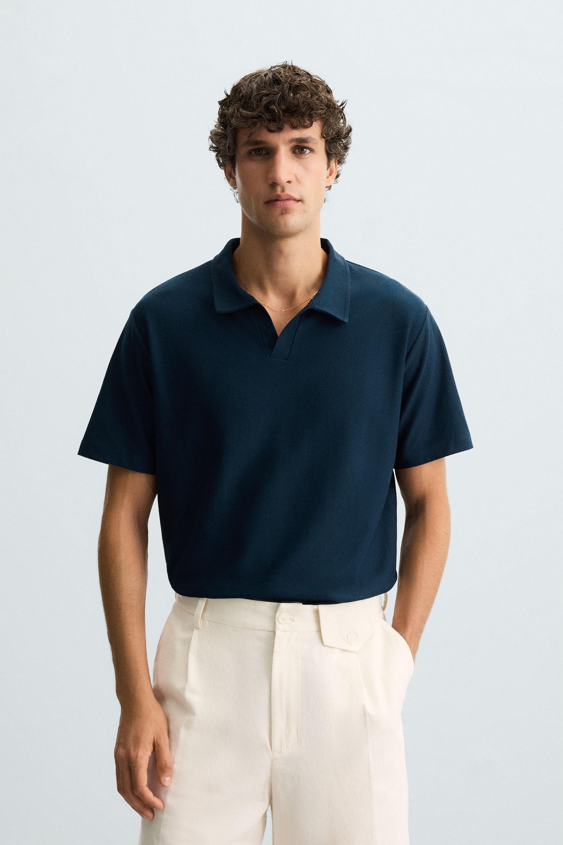 TEXTURED POLO SHIRT - Image 2