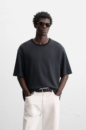 STRIPED JACQUARD T-SHIRT - Image 2